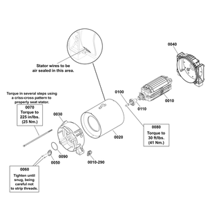 Alternator Group Diagram and Parts List for 040672-00  Briggs and Stratton Generator
